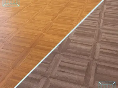 Parquet - Laminate - Wooden floor 2 in 1 Low-poly 3D model 48