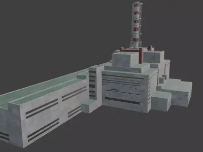 Chernobyl Nuclear Power Plant before disater 3D model