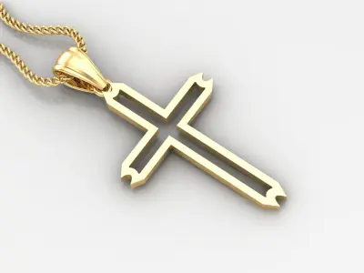 Cross Light Gold 4CP037 3DM STL 3D print model