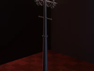 Magnificent antique street lamp of the 18th and 19th centuries 3D model