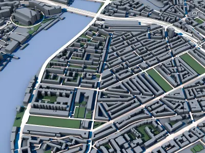 Battersea Park London London Urban Landscape for Printing 3D print model