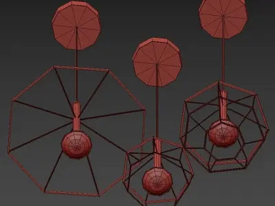 FORMAT pendant lights - wood 3D model