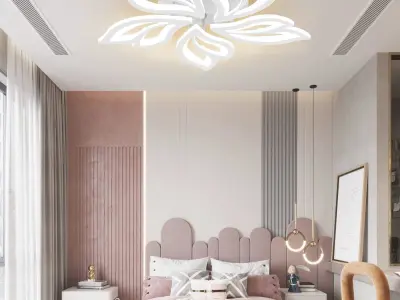 Modern Chandelier Ceiling Lamp 3D Model 3D model
