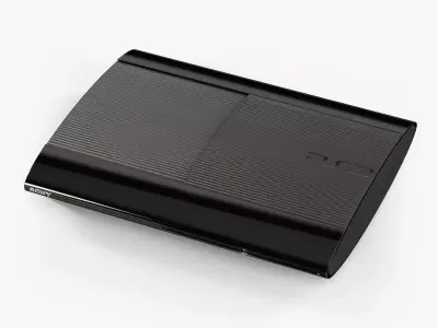 Sony PlayStation 3 Super Slim game console Low-poly 3D model