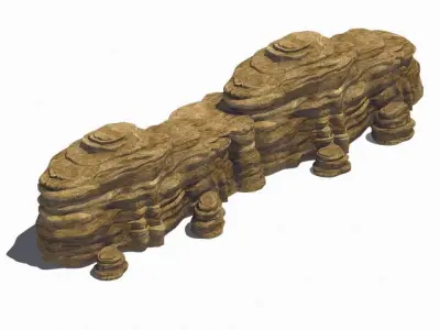 Stone - Large Weathered Stone 01 3D model