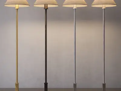 RH PETITE CANDLESTICK TABLE LAMP 3D model