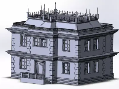 Antic house 3d print model 3D print model