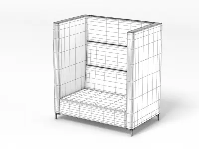 Techo Cara Chair Low-poly 3D model