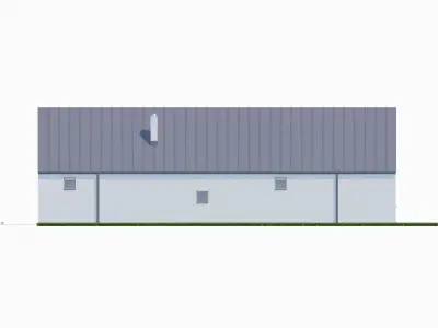 Bungalow 3 - Created with fully parametric Revit Families  Low-poly 3D model