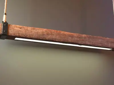 Log Lamp 3D model