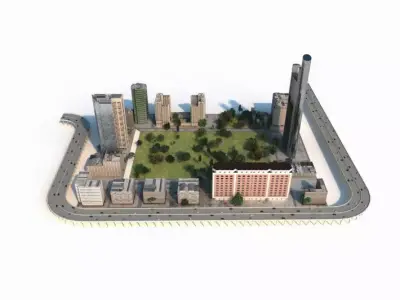 city 03 set 03 am 133 3D model