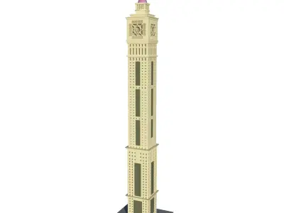 Dubai skyscraper Low-poly 3D model