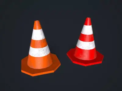 Traffic Cone Free low-poly 3D model