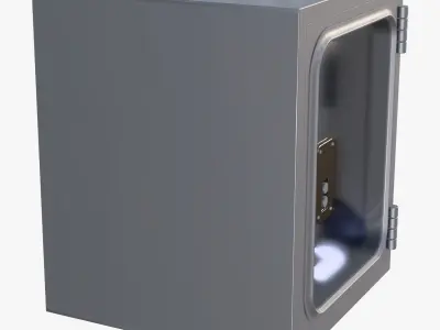 Industrial Metal Pass Box M1 3D model