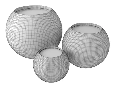 Concrete lamps 3D model