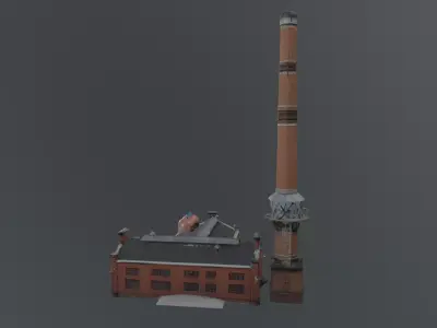 factory building Free 3D model