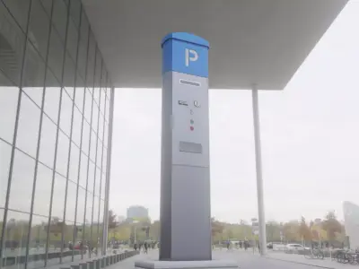 Parking Machine Low-poly 3D model