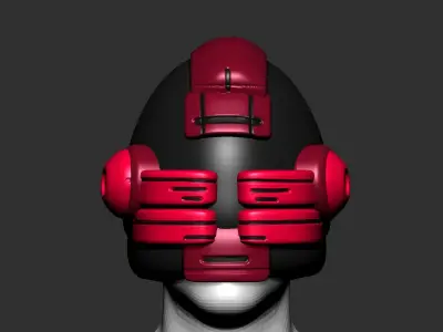 helmet high poly sculpt 3d printable  3D model 98