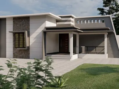 Two storeyed building 3D model 3D model purchase