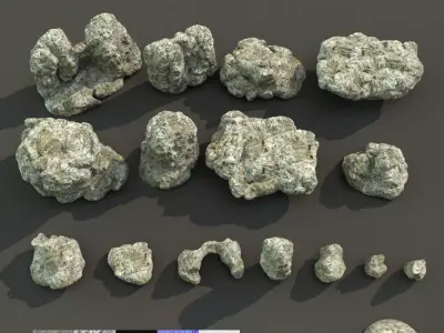 Boulders Pack A bundle 3D model