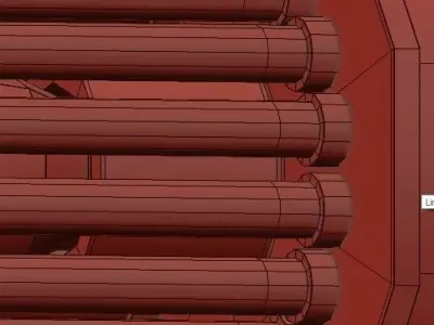 Glass TUBE Pendant Black 3D model