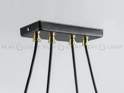 ANGLE pendant light with four balls hanging from it 3D model