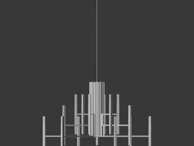 The Light LED Chandelier BlackandGold 3D model