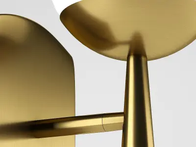 LINEAR GLOBE BATH LIGHT gold vs chrome 3D model