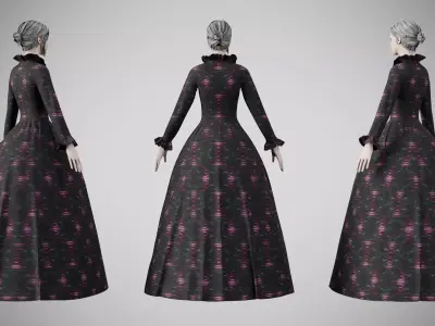 Dress 30 Light Burst Static Low-poly 3D model