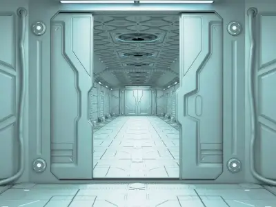 Sci-Fi corridor 3D model