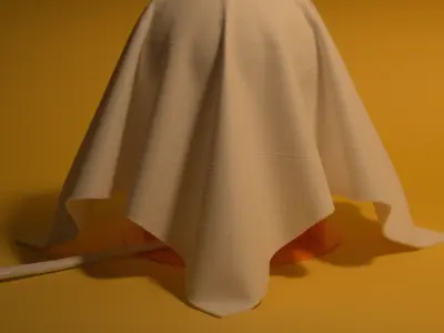 Ghostly Draped Lamp and Matching Trinket Dish  3D Printable Set 3D print model