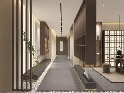 Japanese office Interior 3D model