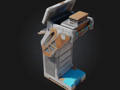 Futuristic Control Console  Command Central for Sci-Fi  3D model