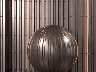 4K Metal Sheet Textures - 2 Colors - Industrial Ribbed Metal Texture