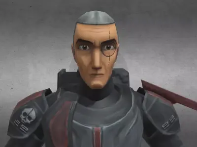 Crosshair Bad Batch Low-poly 3D model