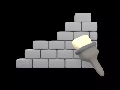 Paint Wall Icon v1 002 Low-poly 3D model