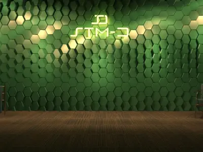 STM-D hexagon wall parametric model 150 Low-poly 3D model