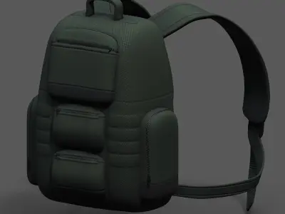Backpack bag baggage Color 3d low poly Low-poly  Low-poly 3D model