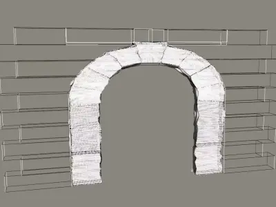 Arched opening with blocks  Free 3D model