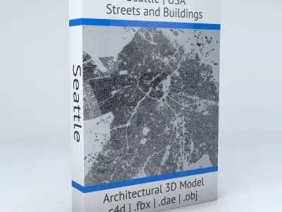 Seattle Streets and Buildings 3D model