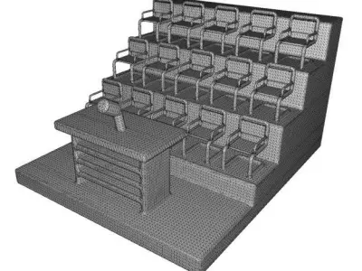 Wooden Classroom Toy 3D model