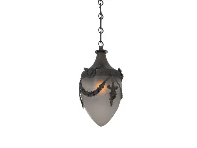 Edwardian Cut Glass Pendant PBR 3D model
