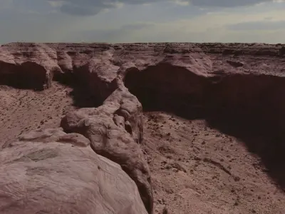 Monument Valley Spearhead Mesa Landscape 3D model