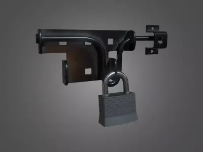 Lock and Padlock - 4K PBR Game Ready Low-poly 3D model