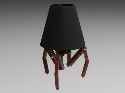 Weird Tripod Lamp Low-poly 3D model