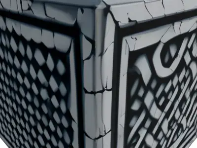 Celtic Knot Stone Tile Low-poly 3D model