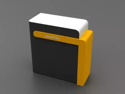 Modern counter Free low-poly 3D model