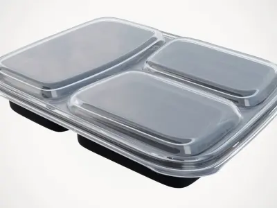 Meal Prep Containers - Disposable 3D model