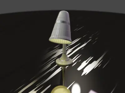 Desk table lamp 3D model PBR Free low-poly 3D model