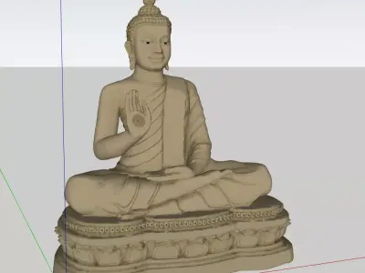 Khmer Buddha Statue Cambodia 3D model